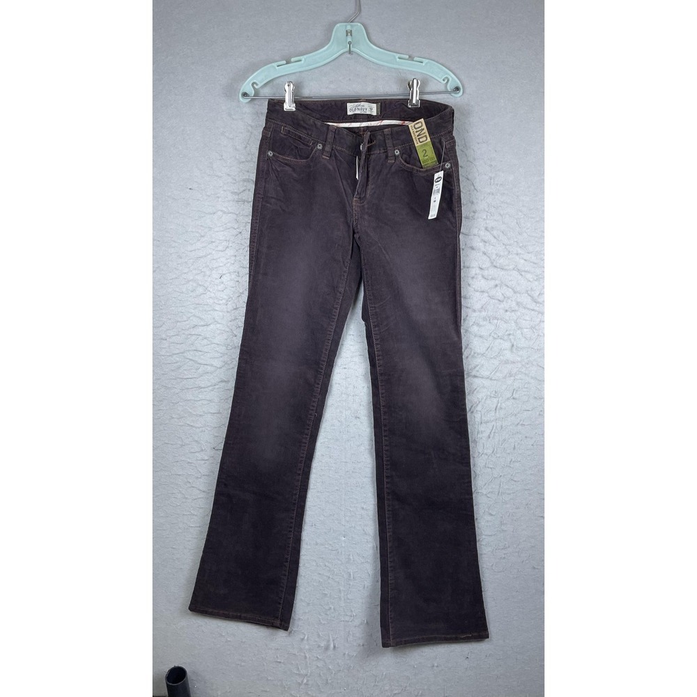 Old Navy Pants Womens 2 Brown Corduroy Low Rise Boot Cut Stretch Casual